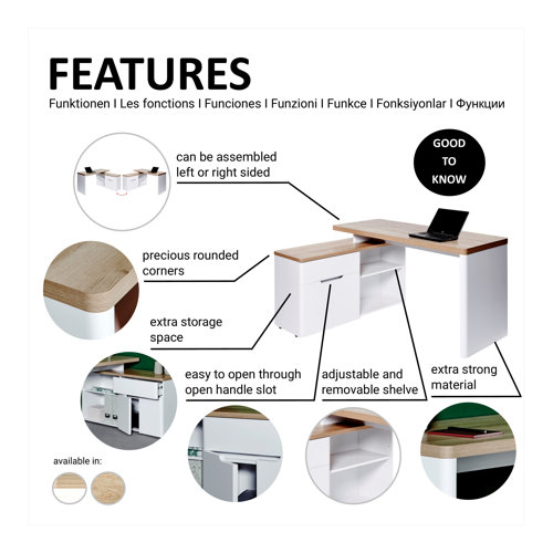 Bless international Cuuba Libre LShape Desk & Reviews Wayfair